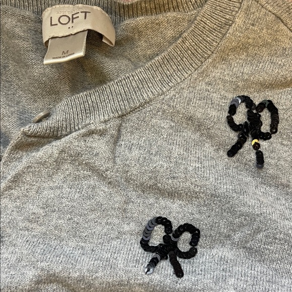 Loft Cardigan with Black Bow Accents - Picture 2 of 2